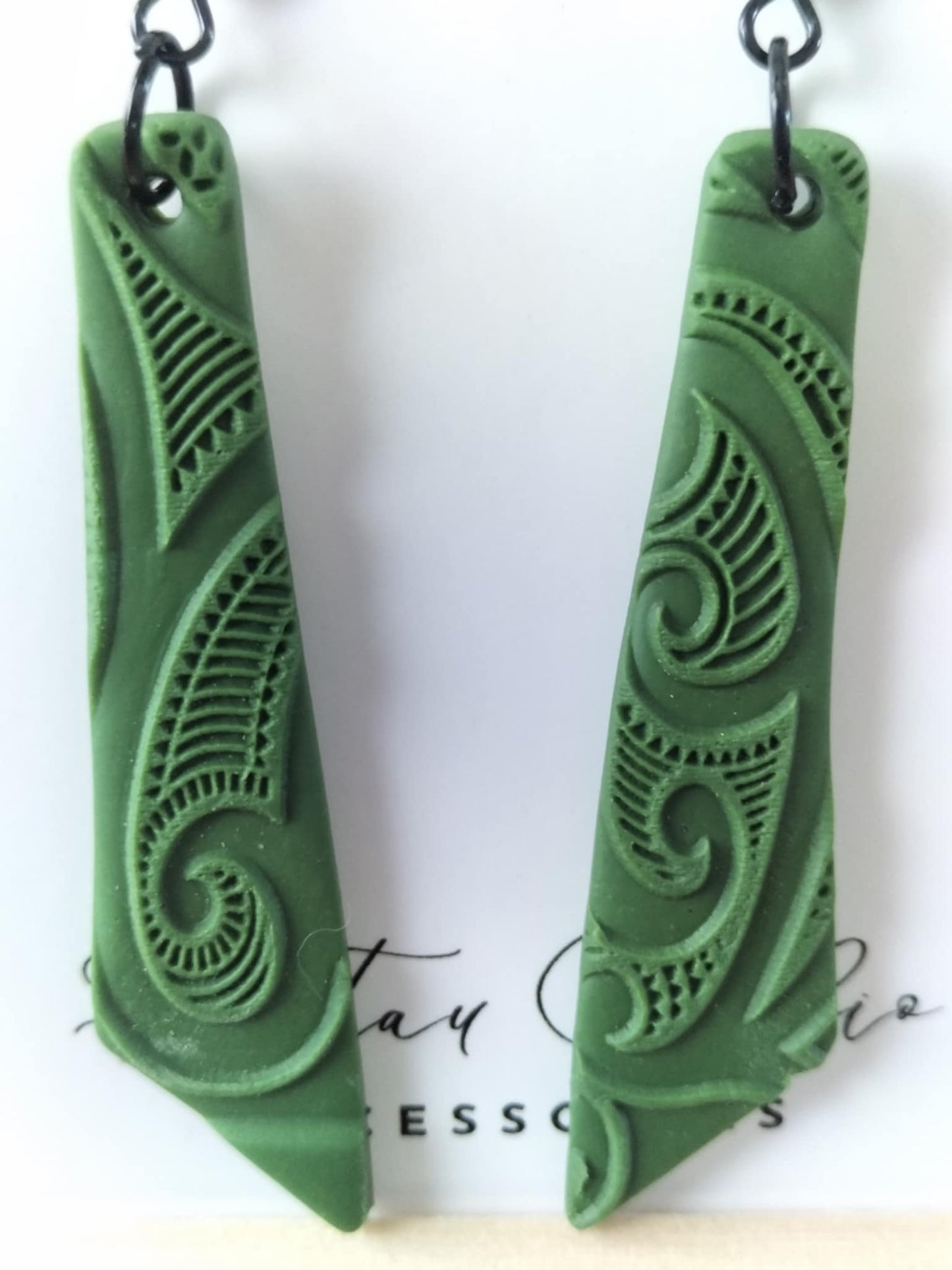 Kākāriki Toru Earrings.