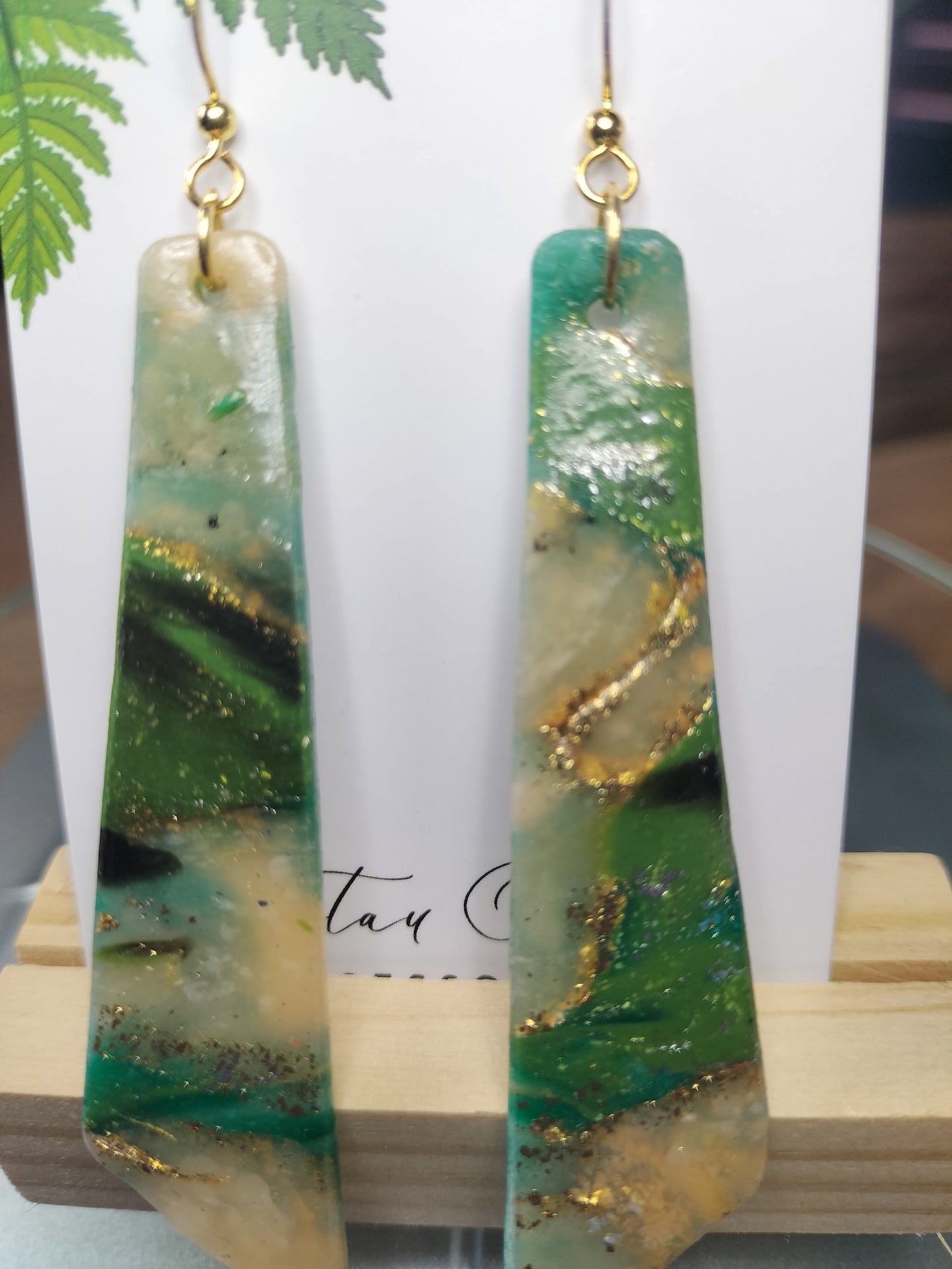 Nature Green Shades and Gold Shimmer.