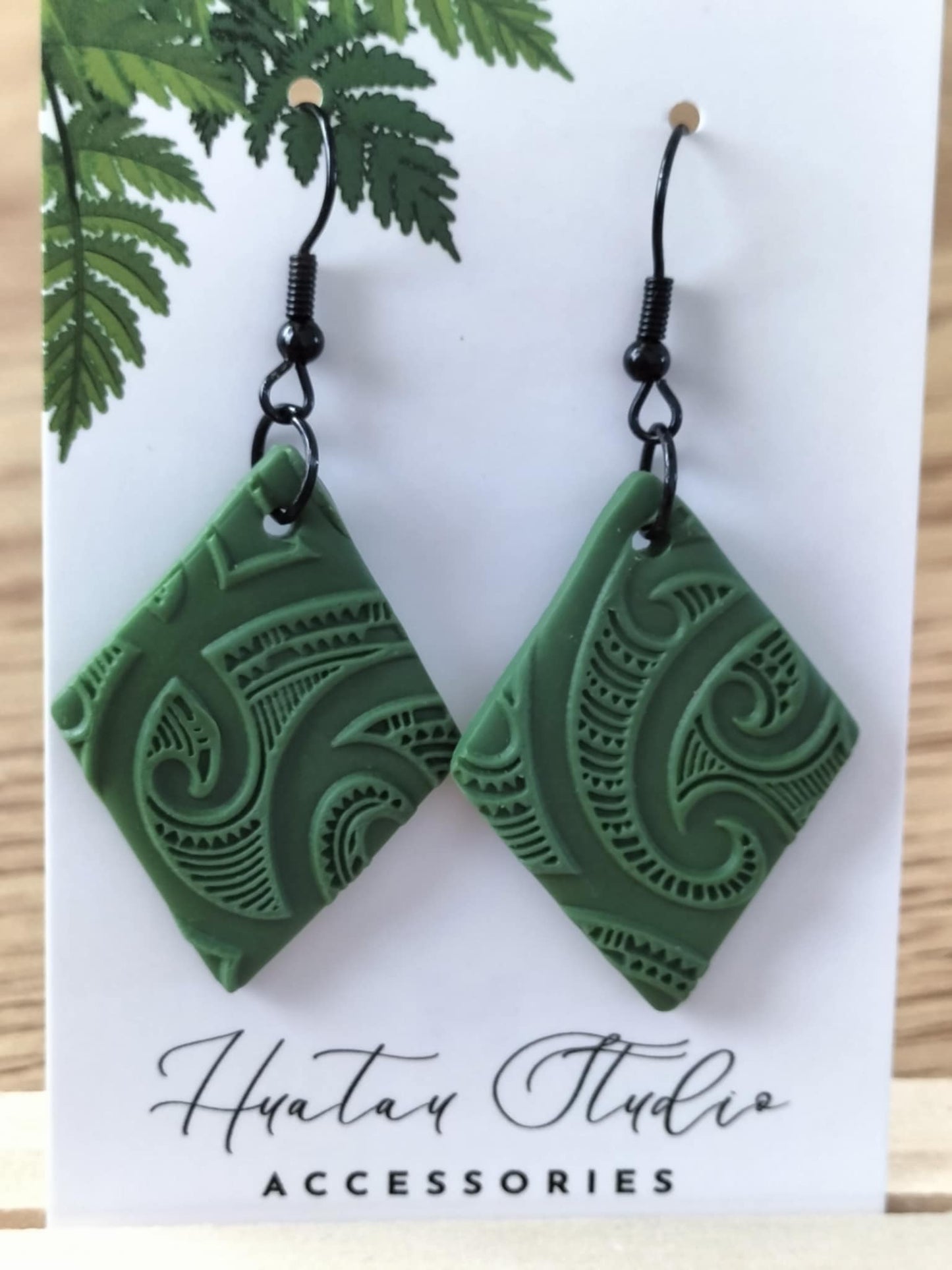 Kākāriki Rima Earrings.