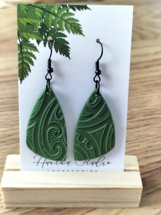 Kākāriki Rua Earrings.