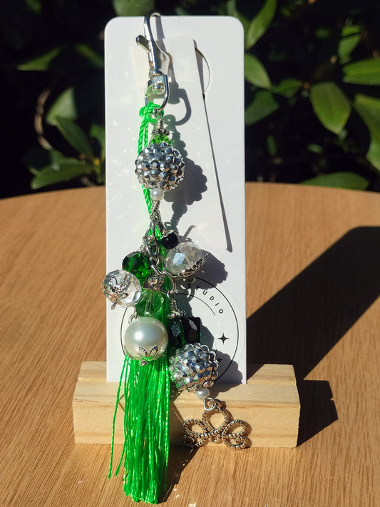 Forest Green Bag Charm.