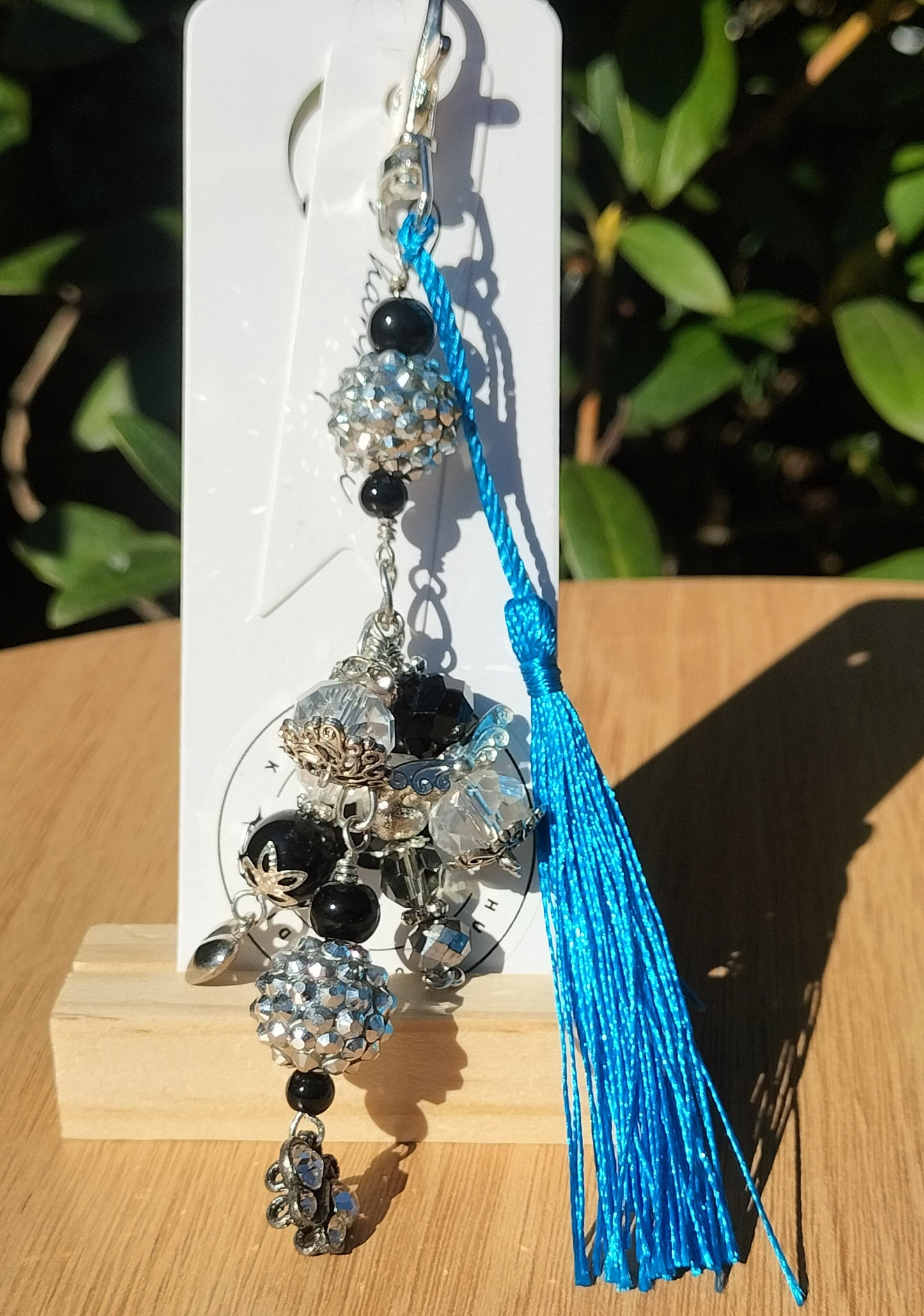 Black & Silver Bag Charm.