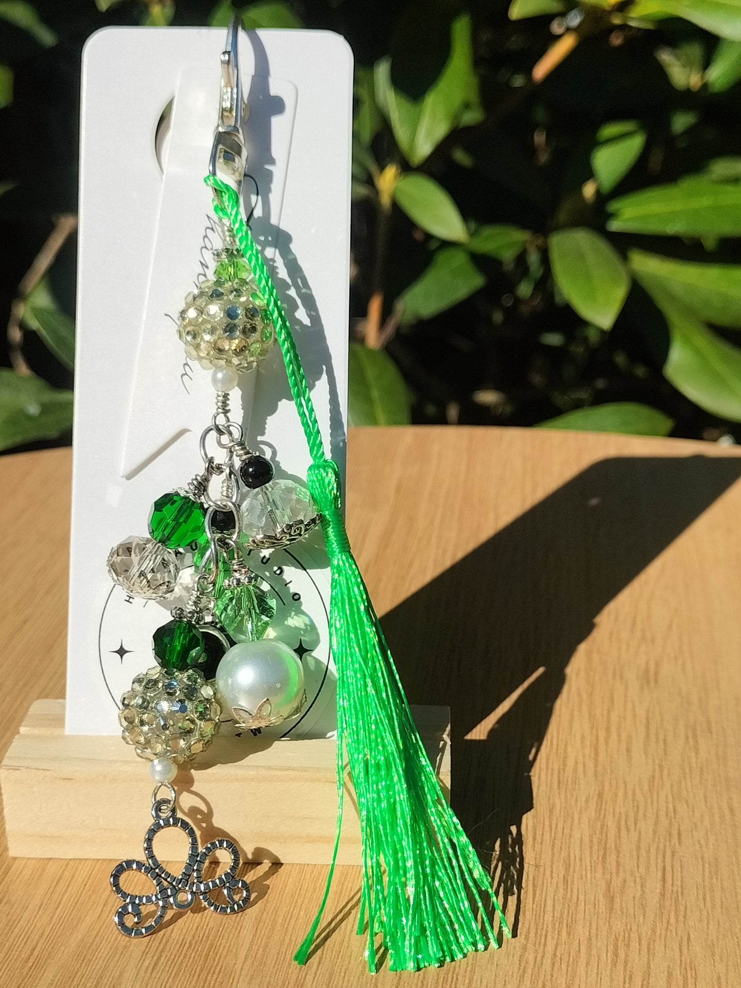Forest Green Bag Charm.