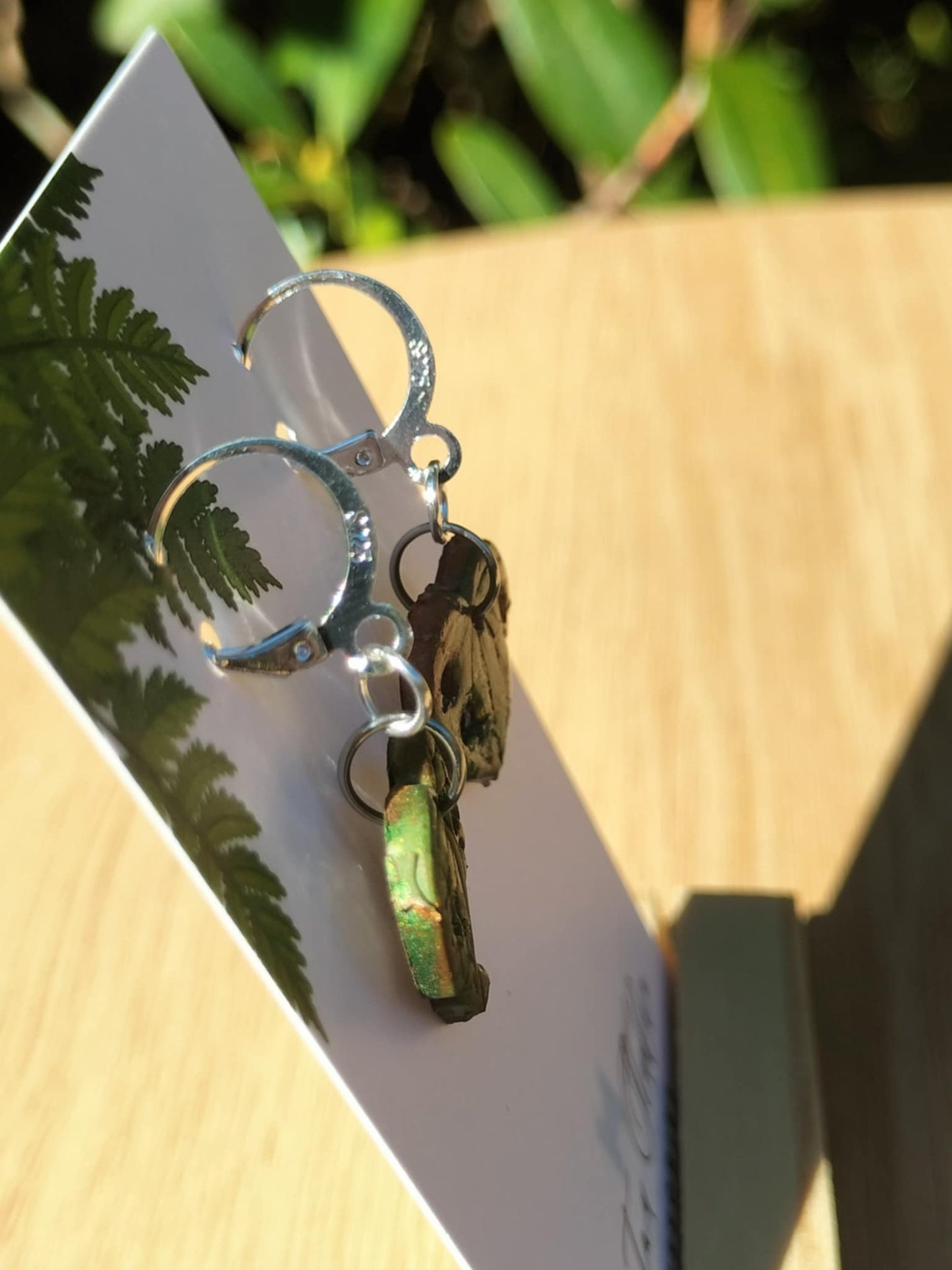 Small Kawakawa Leaf Earrings.