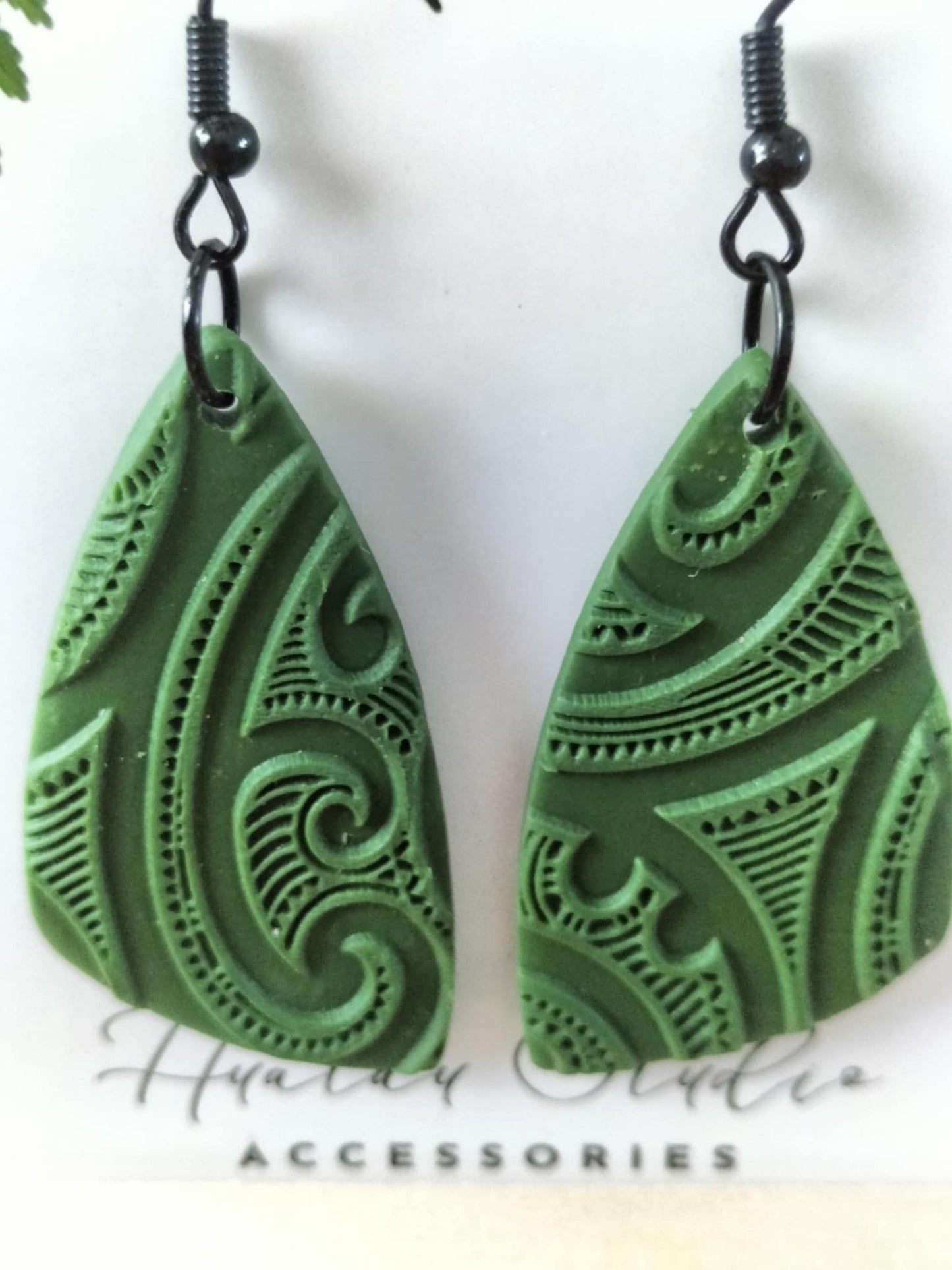 Kākāriki Rua Earrings.