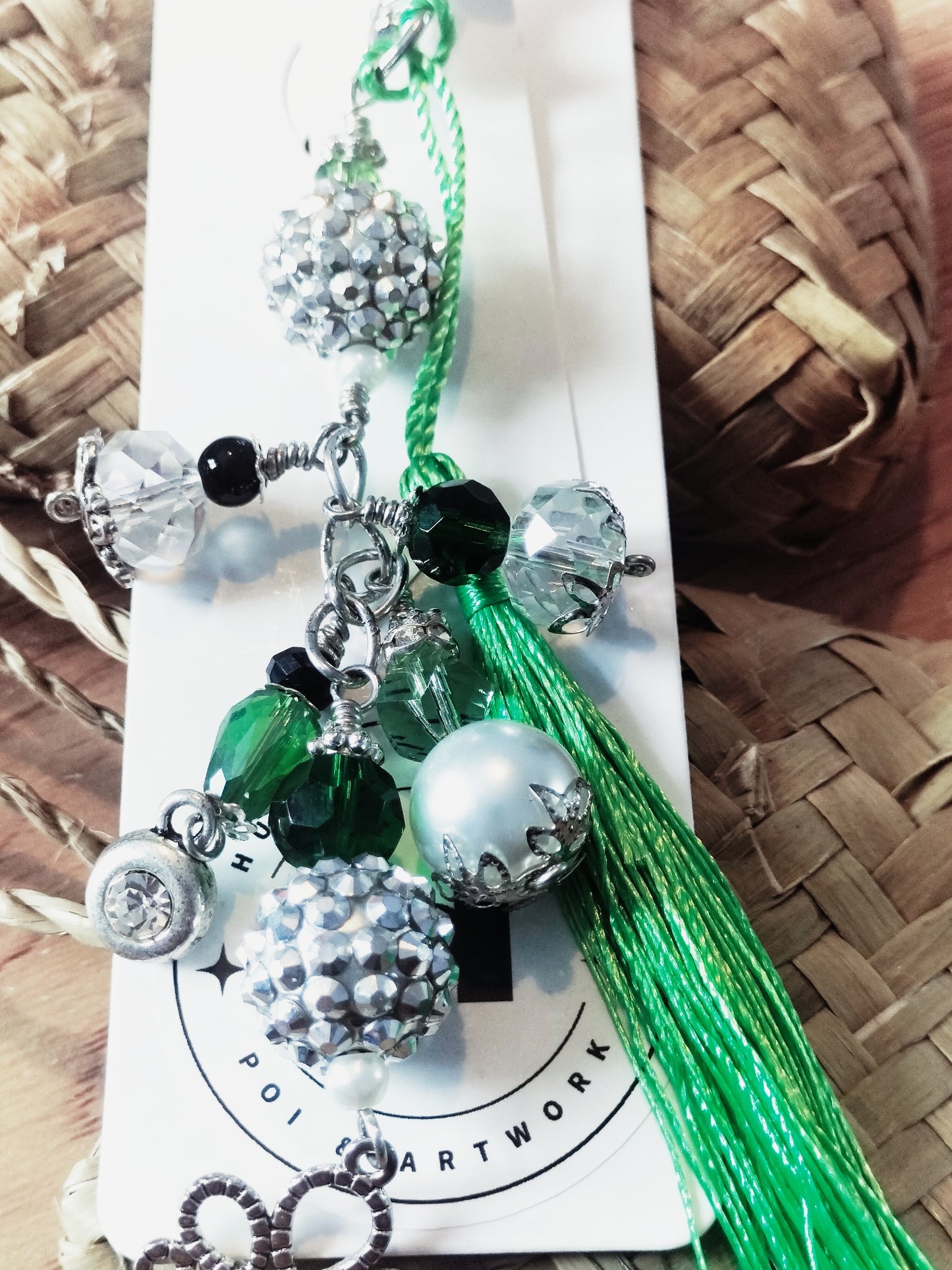 Forest Green Bag Charm.