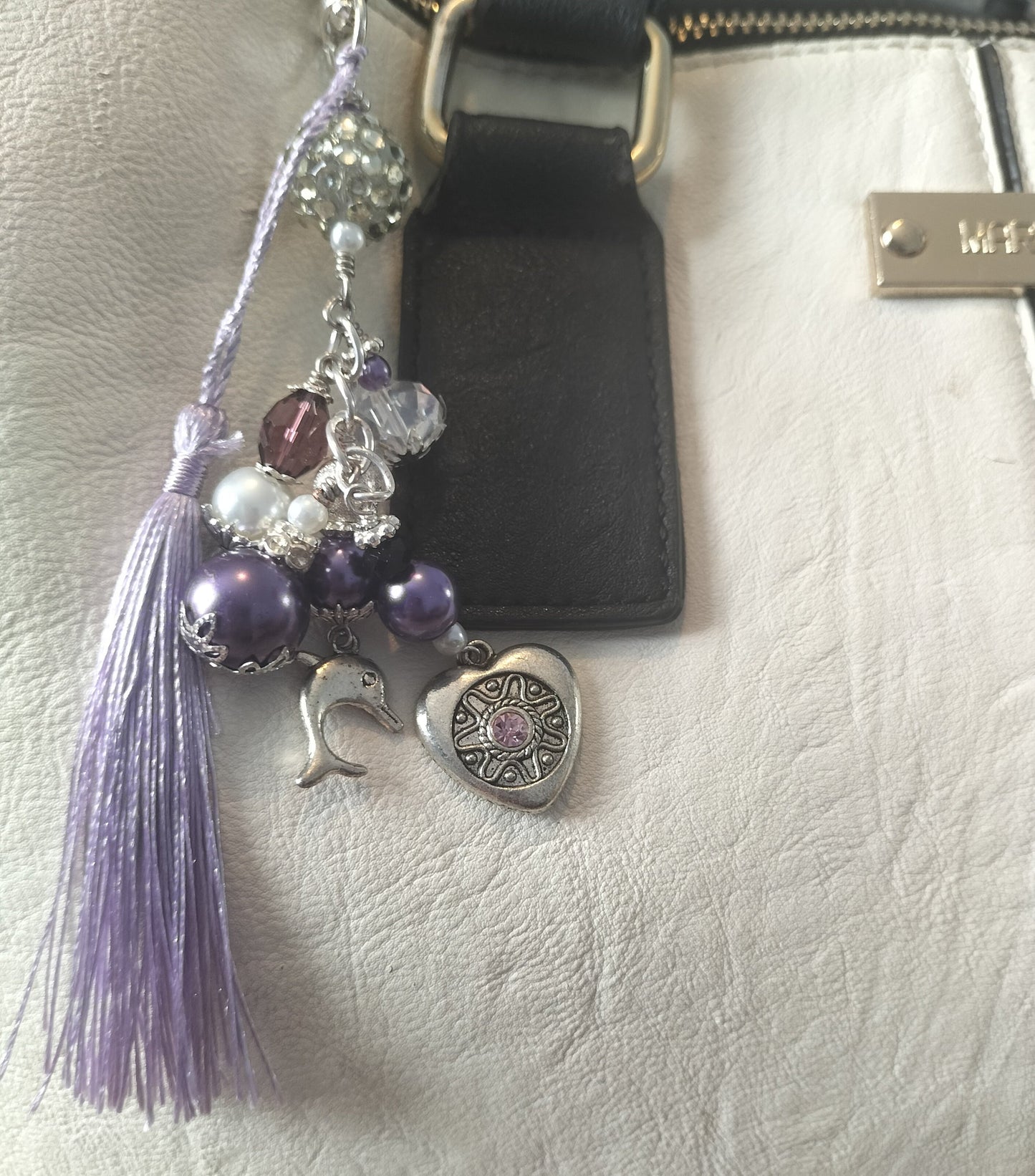 Purple & Silver Bag Charms.