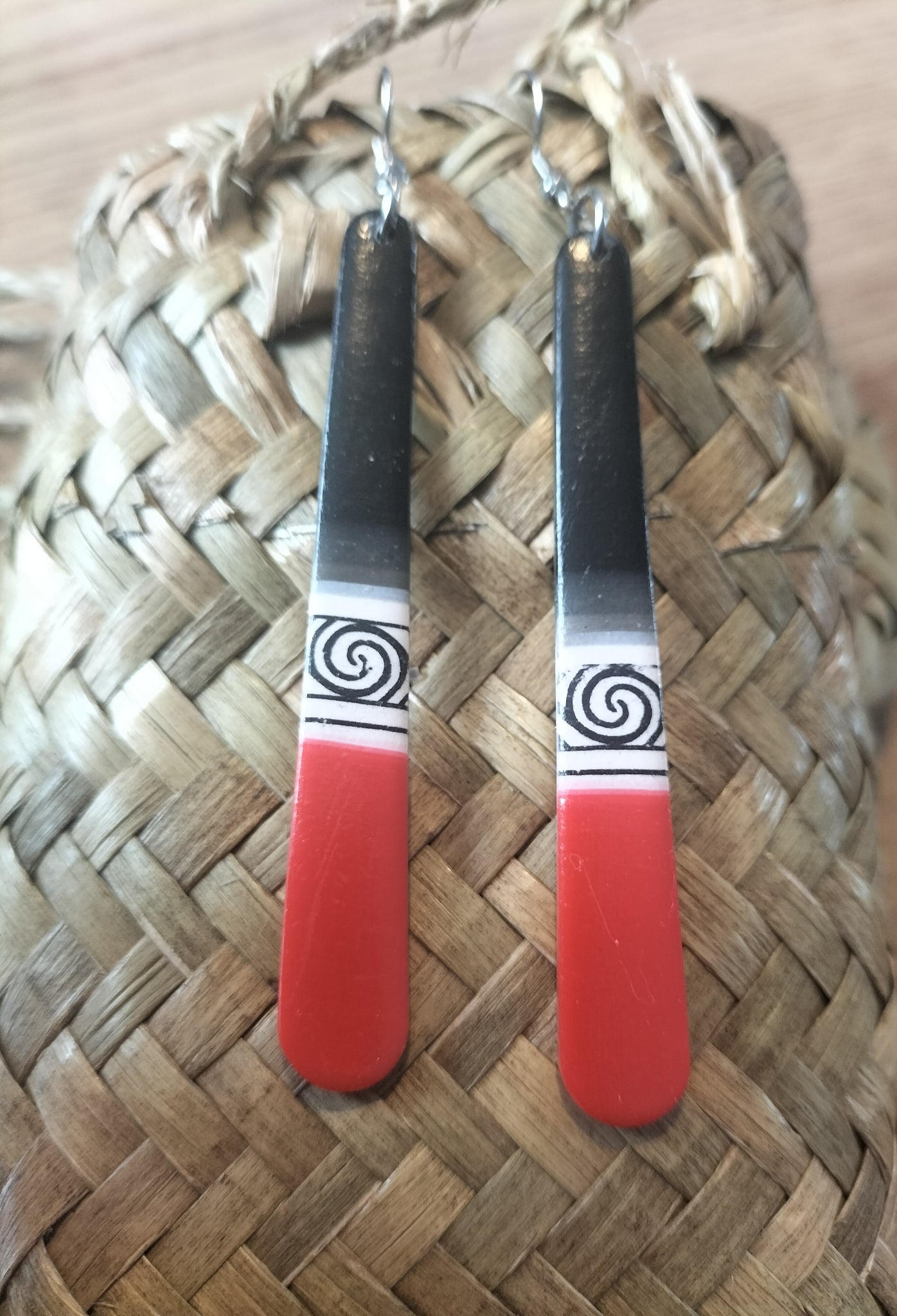 Black, White, Red Spiral.