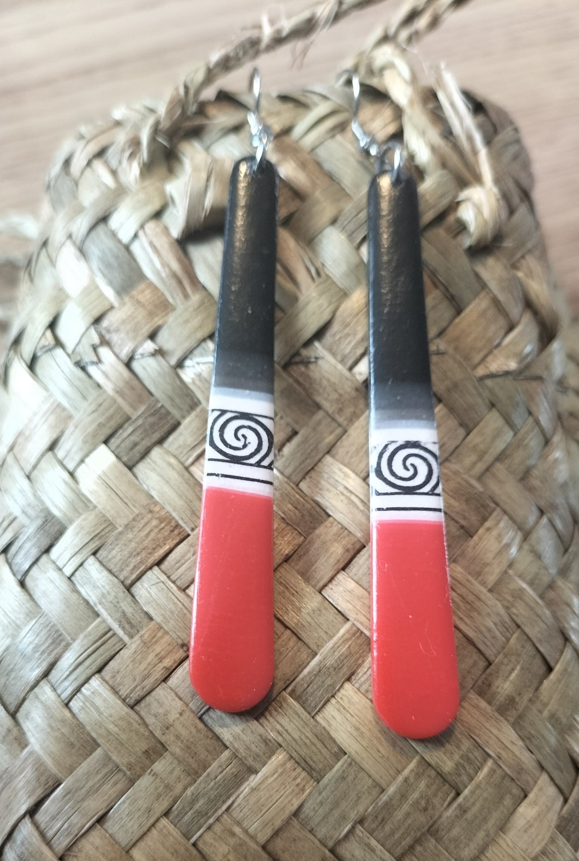 Black, White, Red Spiral.