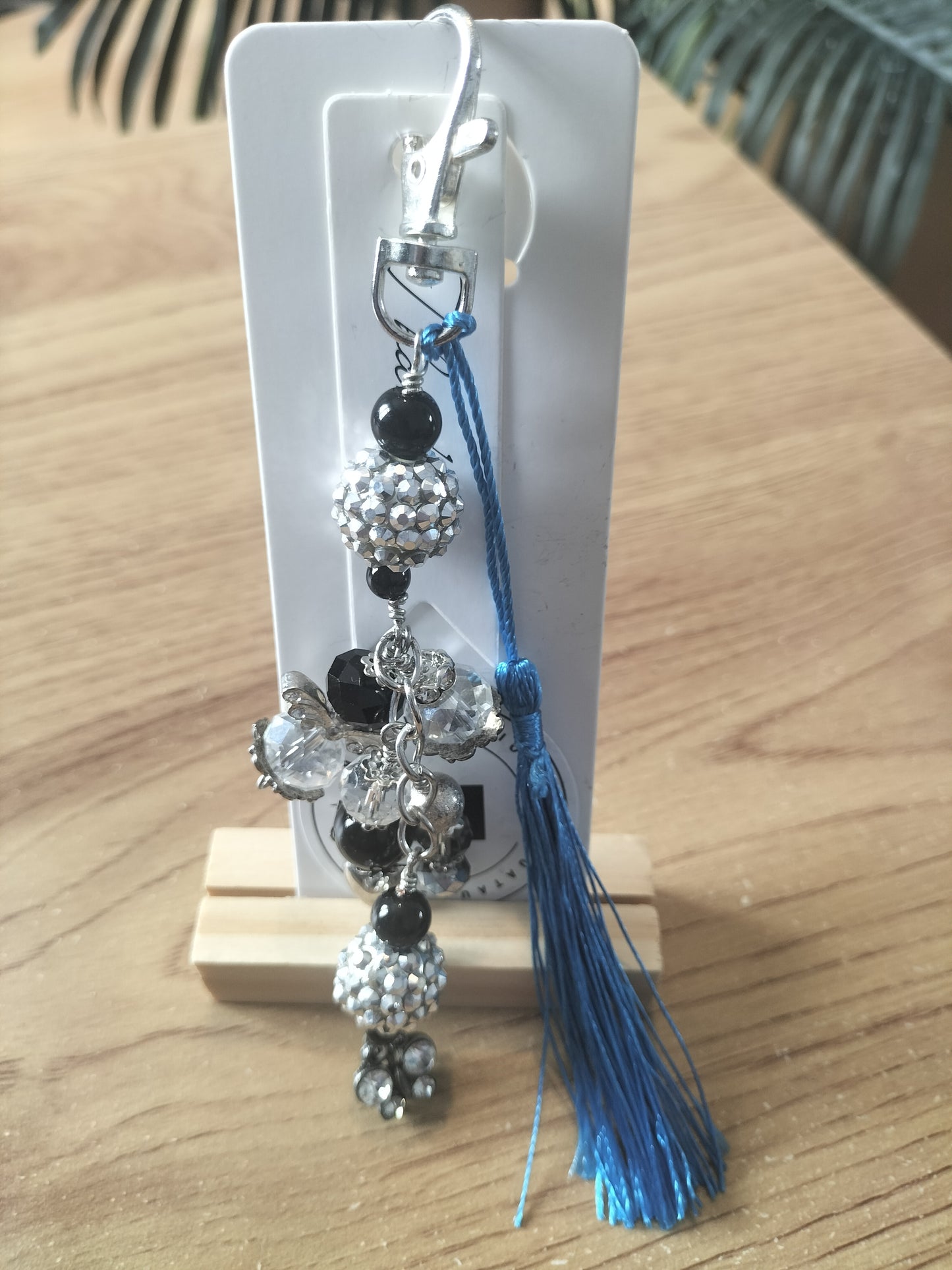 Black & Silver Bag Charm.