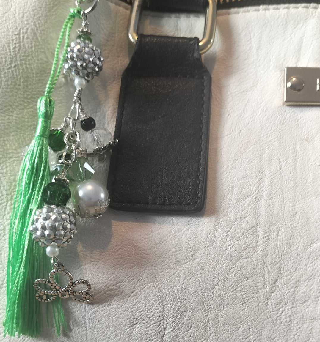 Forest Green Bag Charm.