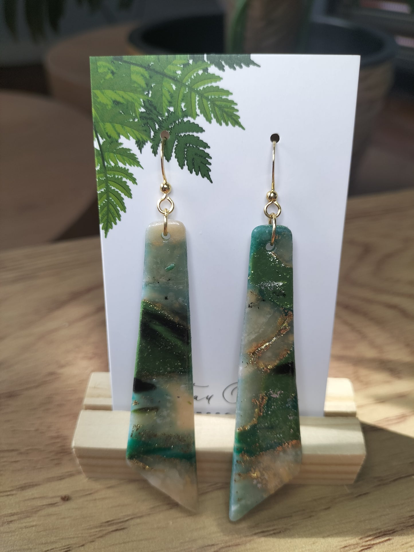 Nature Green Shades and Gold Shimmer.